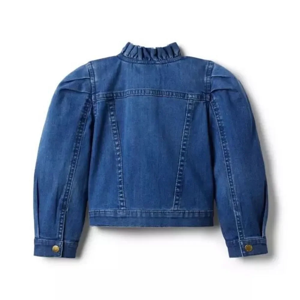 Janie & Jack Denim Puff Sleeve Jacket Size 3-4T Girls